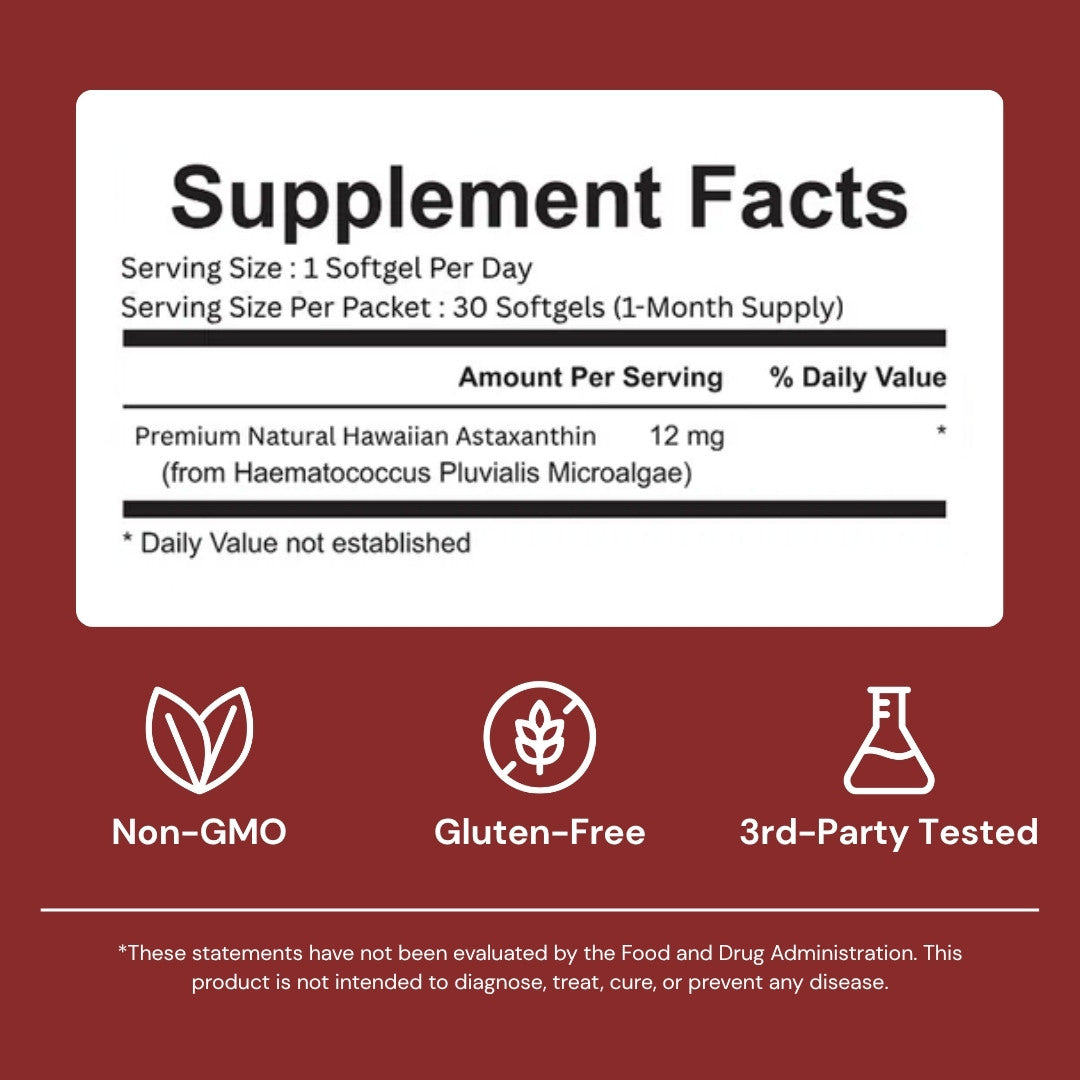 Onavya Astaxanthin 12mg Softgels