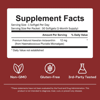 Onavya Astaxanthin 12mg Softgels