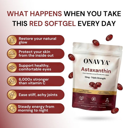 Onavya Astaxanthin 12mg Softgels