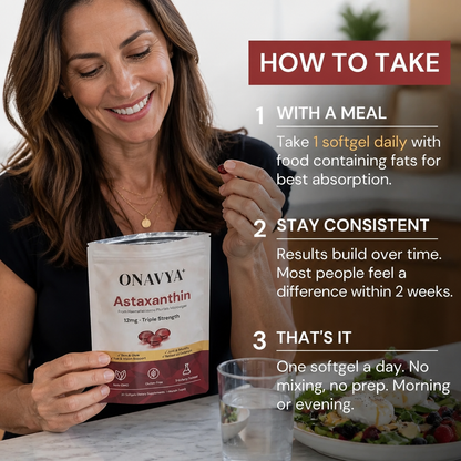 Onavya Astaxanthin 12mg Softgels for Skin Glow