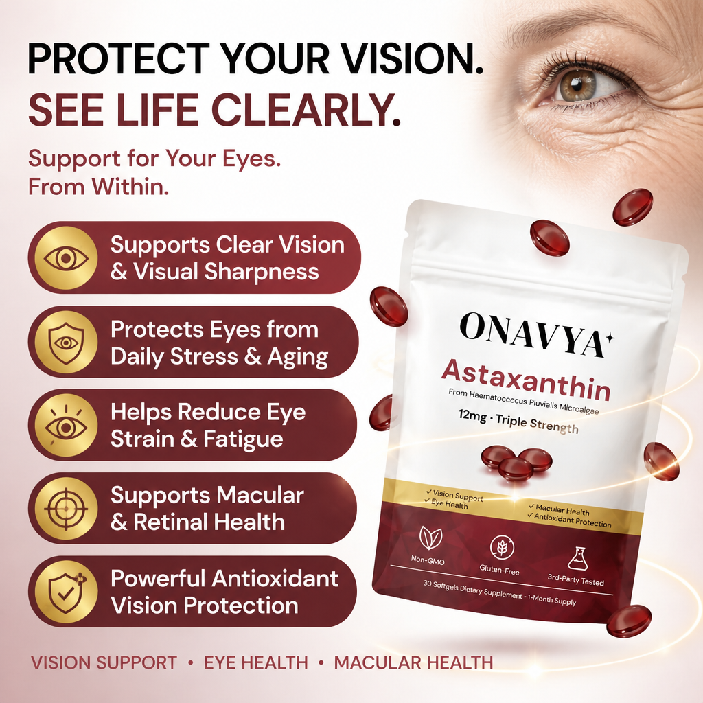 Onavya Astaxanthin 12mg Softgels for Vision