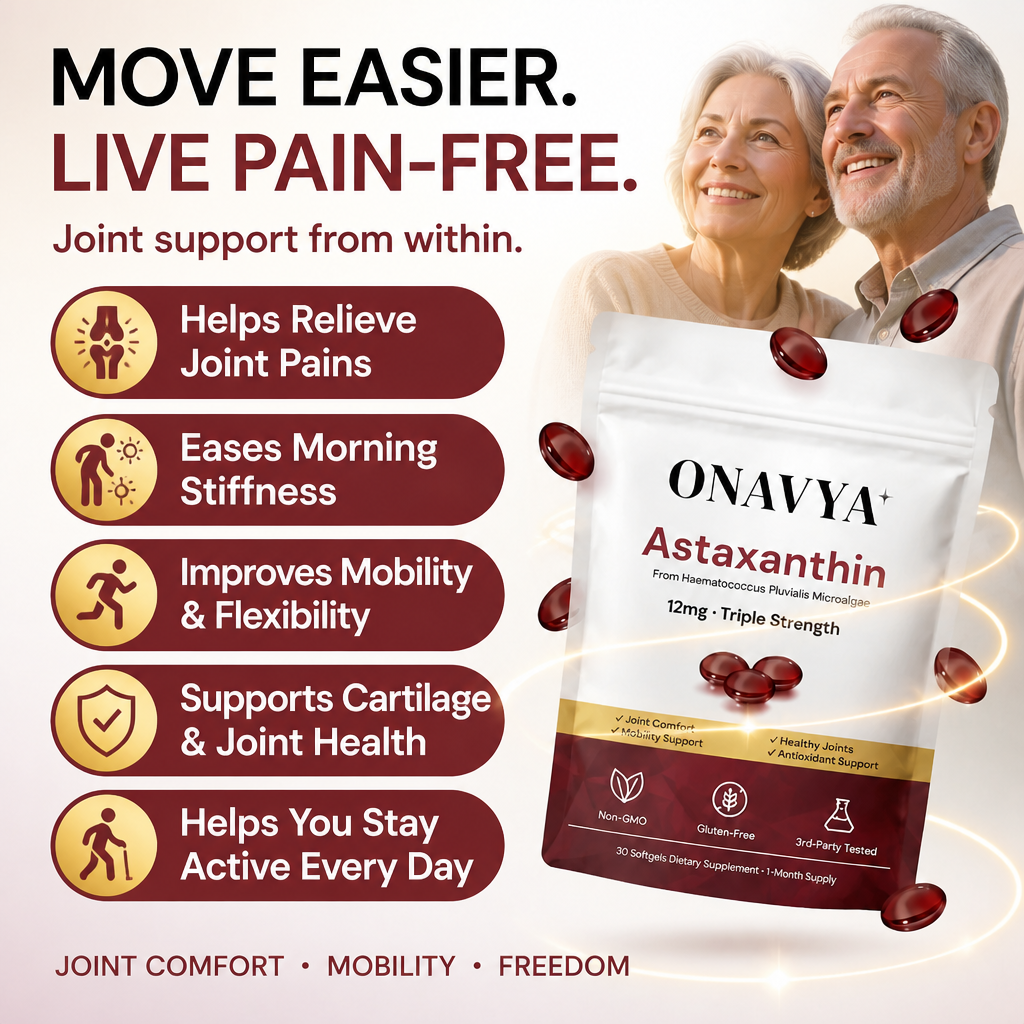 Onavya Astaxanthin 12mg Softgels for Joints