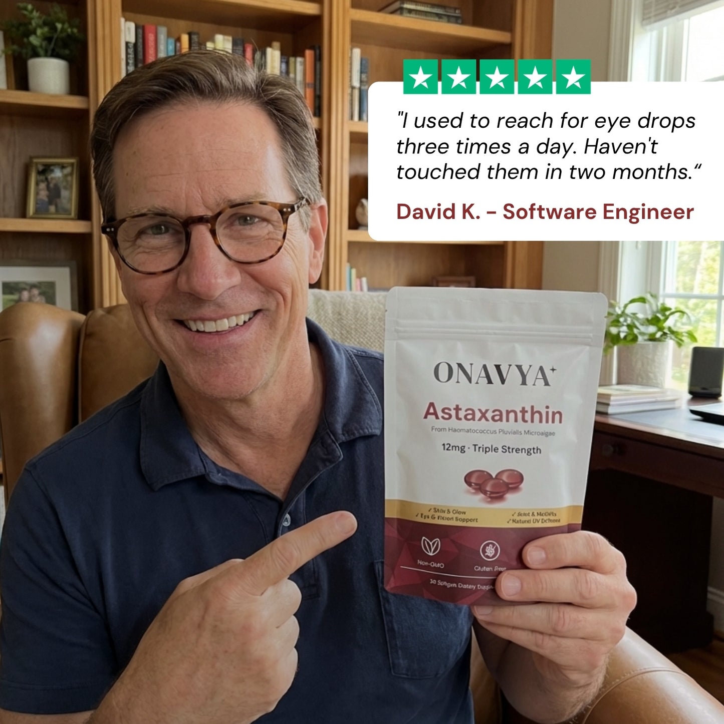Onavya Astaxanthin 12mg Softgels